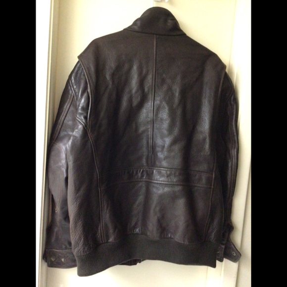 Marc New York men’s Leather Bomber Jacket - Picture 6 of 8